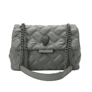 Plaid Embossed Chain Personality Shoulder Bag - Phosgene