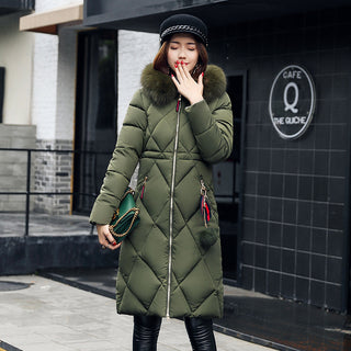 Winter Women's Clothing Korean Style Cotton-padded Overknee Lengthened - Phosgene