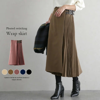 Autumn And Winter Design Sense Niche Pleated Skirt For Women - Phosgene