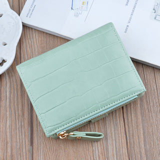 Fashion Zipper Hasp Leather Wallet Card Holder - Phosgene