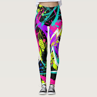 Color Graffiti Printing Trousers Plus Size - Phosgene