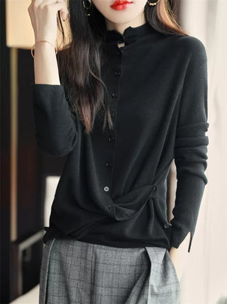 Women's Autumn Long Sleeve Thin Sweater Coat Cardigan - Phosgene