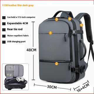 Waterproof Derm Capacity Scalable Travel Bag Multi-functional Computer Backpack - Phosgene