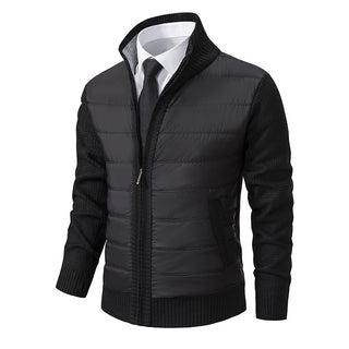 Stand Collar Fleece-lined Thickened Men's Coat - Phosgene