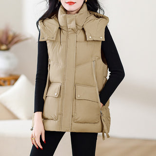 Loose Outer Wear Stand-up Collar Waistcoat Thick Coat - Phosgene