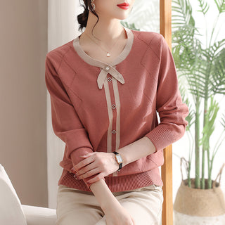 Temperament Knitted Shirt Spring And Autumn Sweater - Phosgene