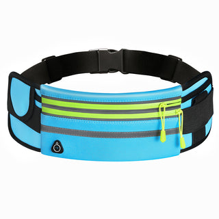 Double Zippers Waist Bags Waterproof Sports Running Fanny Pack - Phosgene