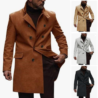 European And American New Plus Size Woolen Coat Men - Phosgene