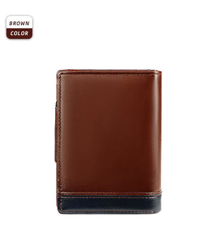 PU Leather Multifunctional Zipper Short Men's Wallet - Phosgene