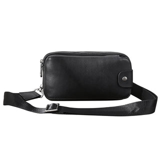 Men's Multi-functional Small Bag Cowhide Fanny Pack One Shoulder Cross-body - Phosgene