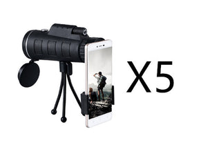 Compatible with Apple, Monocular Telescope Zoom Scope with Compass Phone Clip Tripod - Phosgene