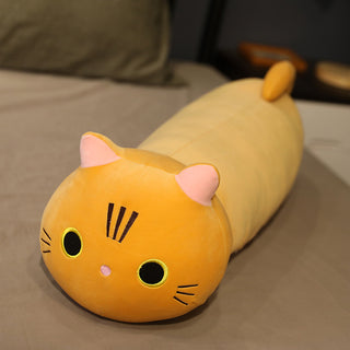 Large Size Cartoon Cat Plush Toys Stuffed Cloth Doll Long Animal Pillow Cushion - Phosgene