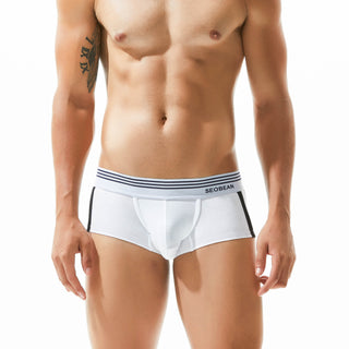 Men's Underwear Low Waist Cotton Boxer Briefs - Phosgene