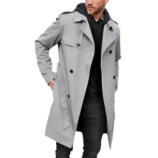 Men's Double-breasted Long-sleeved Lapel Cooked Coat - Phosgene