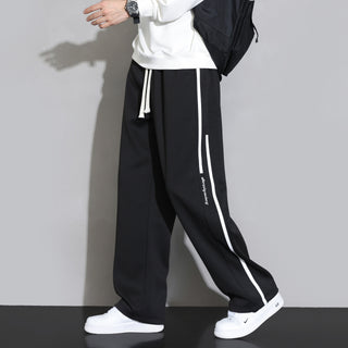 Sweatpants Men's Straight Casual Trousers Loose Wide Leg Sports Pants - Phosgene