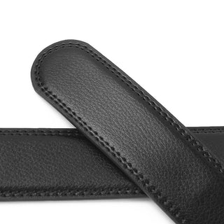 Men's Two-layer Leather Automatic Buckle Cowhide Real Business Casual Belt - Phosgene