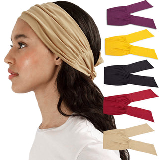 Knotted Hair Band Yoga Hair Band Sports Head Band Elastic Broad Band Bandana - Phosgene