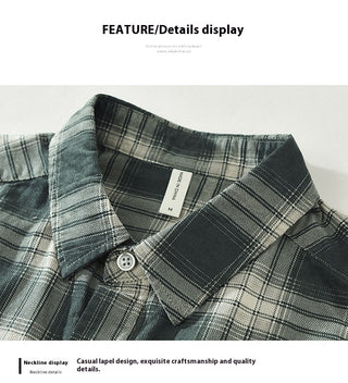 Artistic All-match Loose Comfortable Casual Plaid Long Sleeve Shirt Phosgene