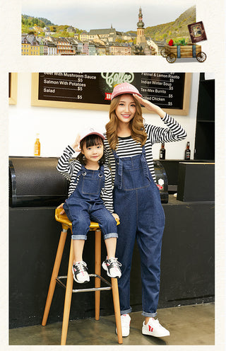 Fashion mother and daughter jeans with straps - Phosgene