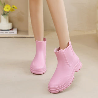 Cross-border Ladies Outdoor Work Rain Boots Lightweight Non-slip Rubber Shoes Kitchen Shoe Cover - Phosgene