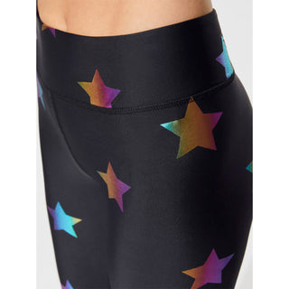 Women's Fashion Sports Colorful Five-pointed Star Print Bottoming Pants - Phosgene