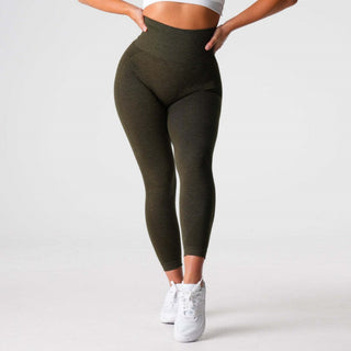 Female Skinny Hip Raise Seamless Workout Ankle Length Pants Phosgene