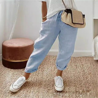 Women's Denim Pocket Elasticated Slacks Phosgene