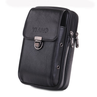 Horizontal And Vertical Leather Belt Mobile Phone Bag - Phosgene