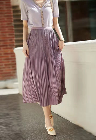 Women's Delicate Artistic Pleated Skirt - Phosgene