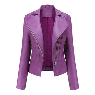 Women's Leather Jacket Slim Thin Small Coat - Phosgene