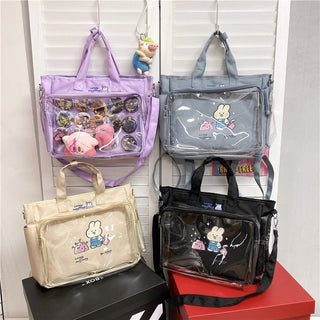 Japanese Cute Large Capacity Jk Crossbody Handbag - Phosgene