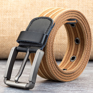 Men's Pin Buckle Polyester Woven Pants Canvas Belt - Phosgene