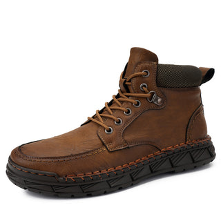 Winter Men's Boots Leisure Plus Size Fleece-lined Platform Casual Shoes Gaobang - Phosgene