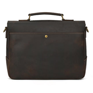 Retro Men's Briefcase Crazy Horse Leather - Phosgene