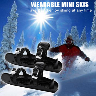 Mini Ski Skates Portable Short Skiboard Adjustable Skates Shoes For Snow - Phosgene