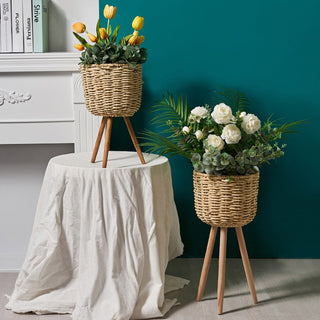 Floor - standing flowerpot straw furniture - Phosgene