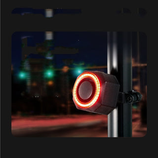 Bicycle Smart Taillight Anti-theft Alarm Brake Warning Light Lithium Battery Charging Multifunctional Version - Phosgene