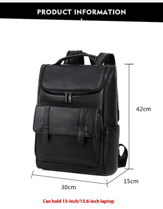 Top Layer Backpackage Genuine Leather Large Capacity - Phosgene