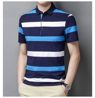 New Men's Clothing Short-sleeved Summer Top T-shirt Solid Color Casual Polo Collar Polo Shirt Casual Half-length Sleeve Versatile Clothes Phosgene