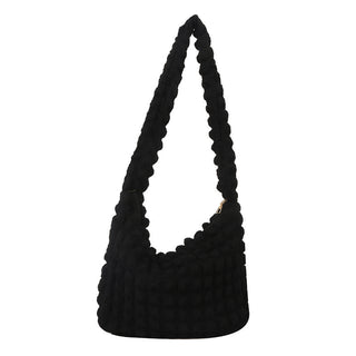 Niche Pleated Clouds Cute Simple Soft Trendy Western Style Underarm Commuter Bag - Phosgene