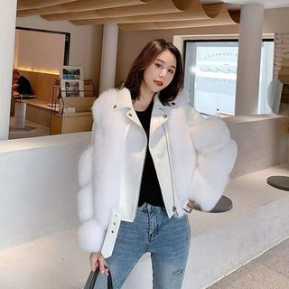 Women's Clothing Imitation Fur Women's Motorcycle Clothing Coat Autumn And Winter Young Coat - Phosgene