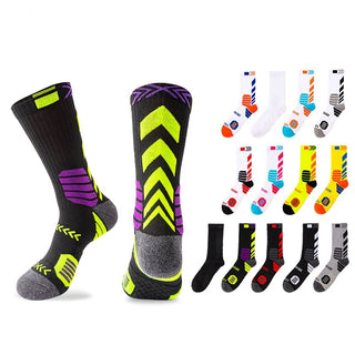 Men's Elite Trendy Contrast Color Long Tube Basketball Socks - Phosgene