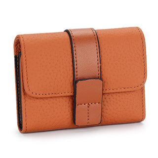 Women's Leather Card Holder Small Exquisite High-end Multiple Card Slots Phosgene