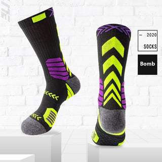 Men's Elite Trendy Contrast Color Long Tube Basketball Socks - Phosgene