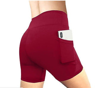 Hip Raise Yoga Women's High Waist Solid Color Tights Running Fitness Sports Pants - Phosgene