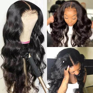 Body Wave Human Hair Lace Front Wigs - Phosgene