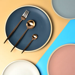 Pure color matte ceramic plate - Phosgene