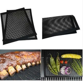 BBQ Non-stick Teflon Mesh Grill Heat Resistance Improve Thermal Conductivity Mats Use In Gas, Charcoal Electric Barbecue Phosgene