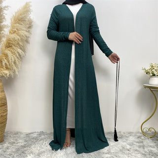 Women's Long Sleeved Knitted Sweater Jacket Robe - Phosgene