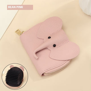 Leather Organ Card Holder Bags Creative Elephant Zipper Wallet Fashion Bag Phosgene